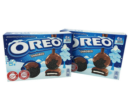 עוגיות אוראו ציפוי בטעם שוקולד חלב