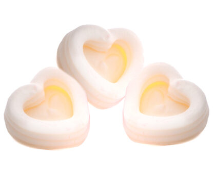 פבלובה בצורת לב למילוי בצבע לבן